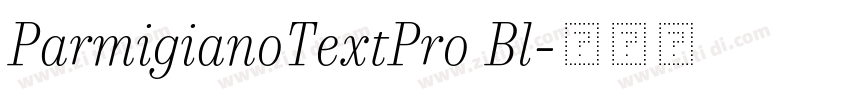 ParmigianoTextPro Bl字体转换